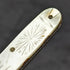 1818 British Antique White Pearl Shell Handle Pure Silver Blade Folding Pen Knife